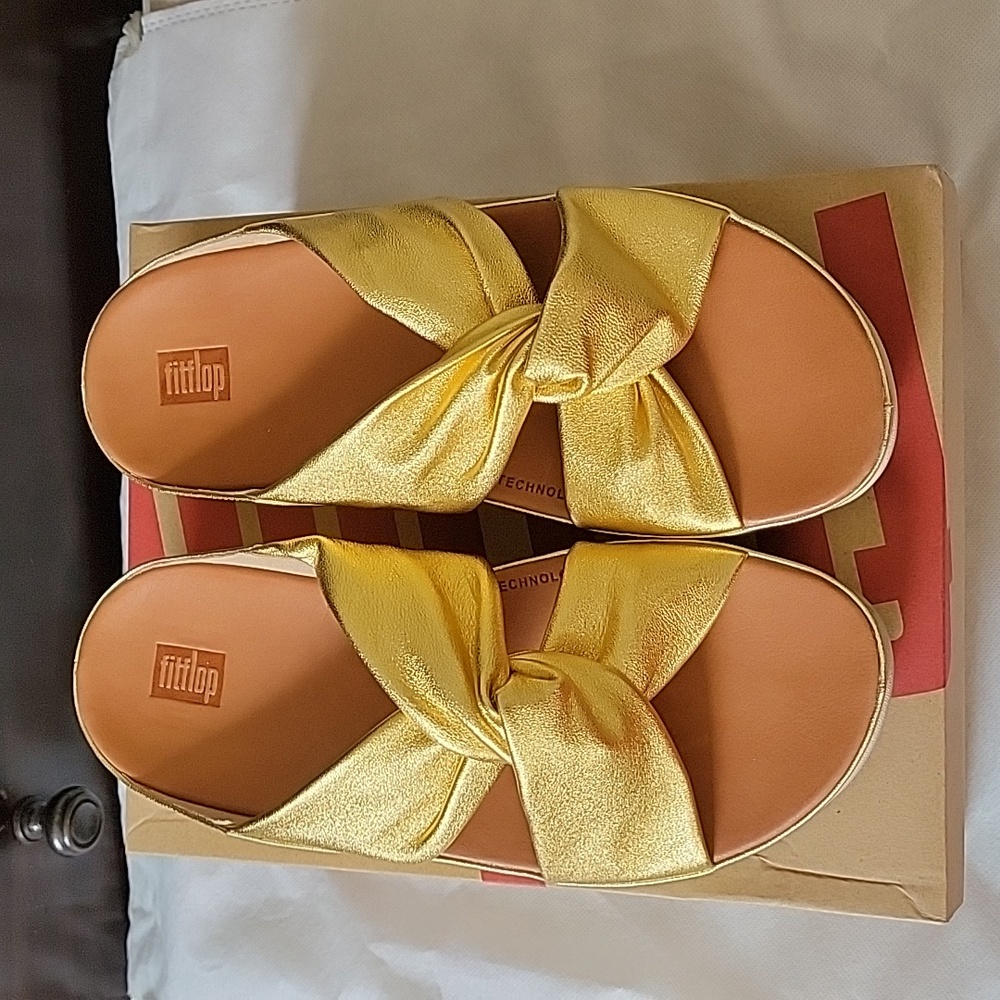 Fitflop Twiss Slide Artesian Gold 8